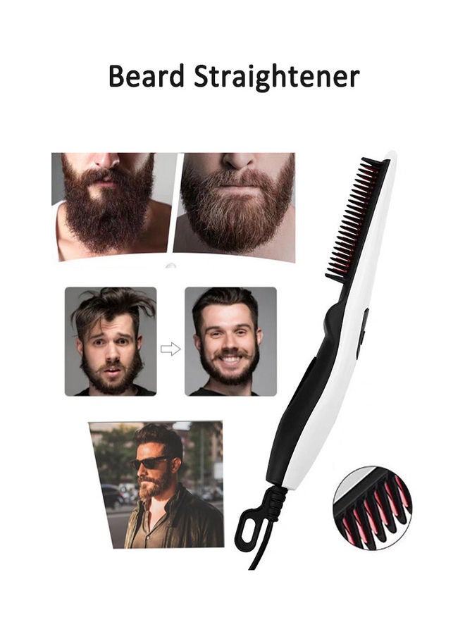 Beard Straightener Hair Straightening Comb For Men BlackWhite 26.5 x 8 x 5cm - Image 1