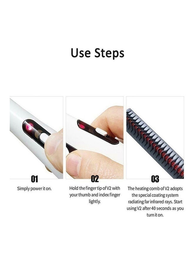 Beard Straightener Hair Straightening Comb For Men BlackWhite 26.5 x 8 x 5cm - Image 5