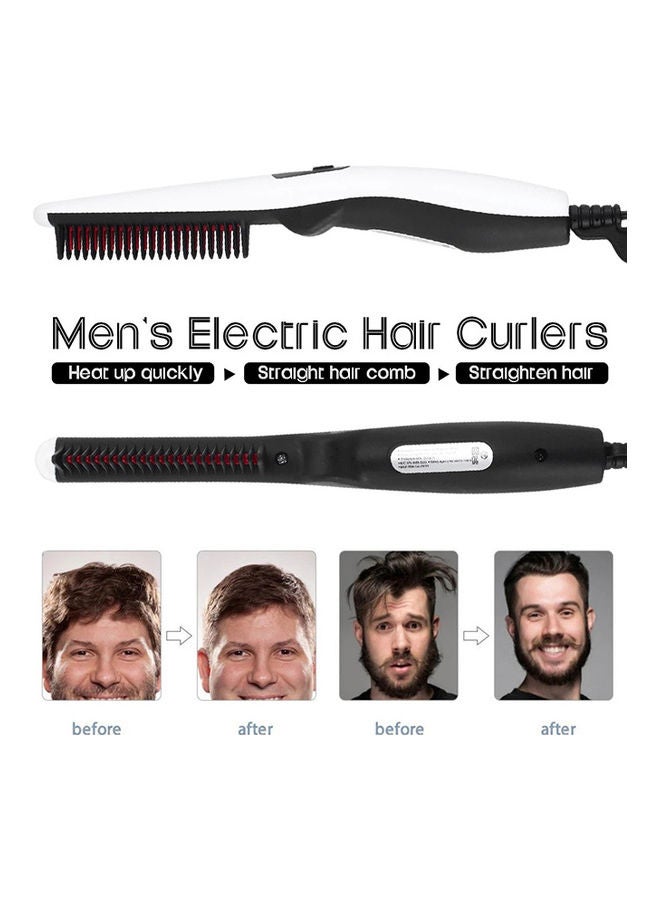 Beard Straightener Hair Straightening Comb For Men BlackWhite 26.5 x 8 x 5cm - Image 4