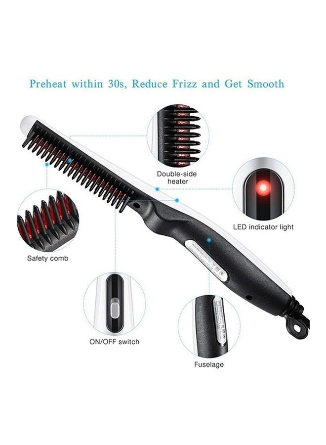 Beard Straightener Hair Straightening Comb For Men BlackWhite 26.5 x 8 x 5cm - Image 2