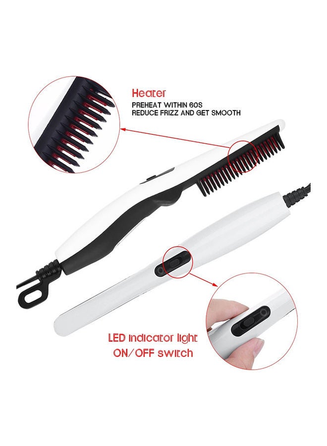 Beard Straightener Hair Straightening Comb For Men BlackWhite 26.5 x 8 x 5cm - Image 3