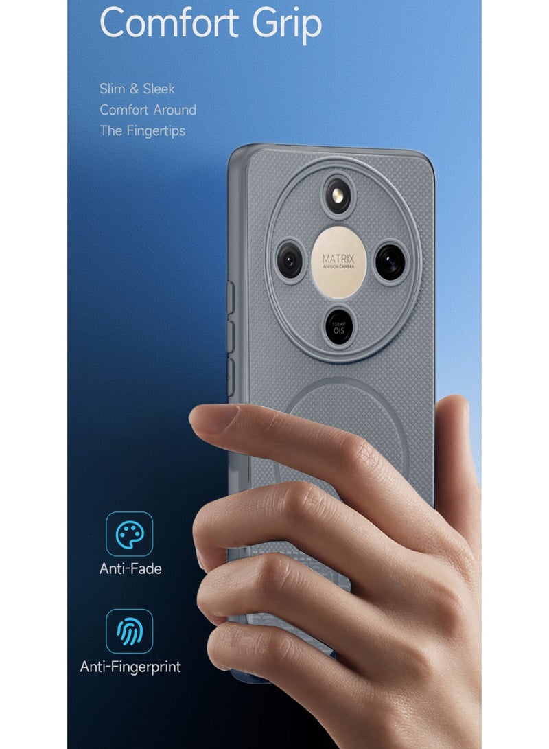 Wtech Honor X9d 5G 2025 Silicone Texture Case Cover (MCRPSN) - Grey - Image 2