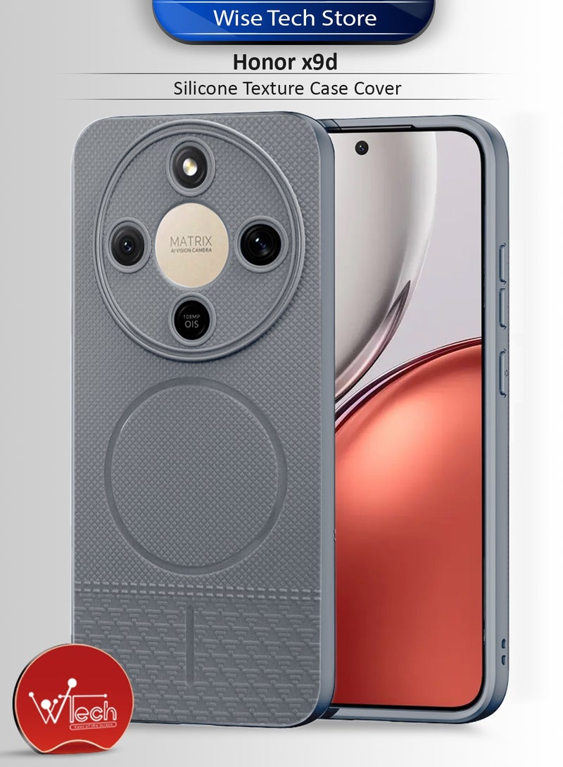 Wtech Honor X9d 5G 2025 Silicone Texture Case Cover (MCRPSN) - Grey - Image 1