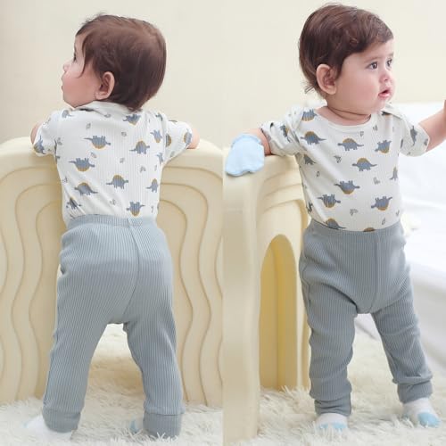 Ruliby Baby Boy Bodysuit and Pant Set Ribbed Soft Infant Girl Clothes Outfits 36 month - Image 3