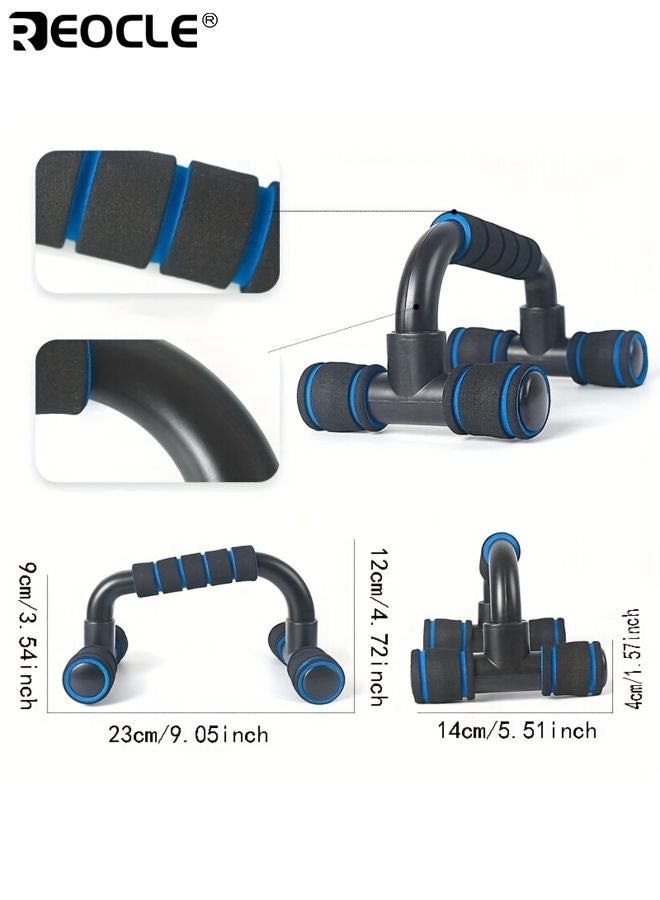 REOCLE 1 Pair Portable Push Up Bars Cushioned Foam Grip Non-Slip Structure Ergonomic Design Strength Training Equipment Suitable for Home Fitness Training - Image 5
