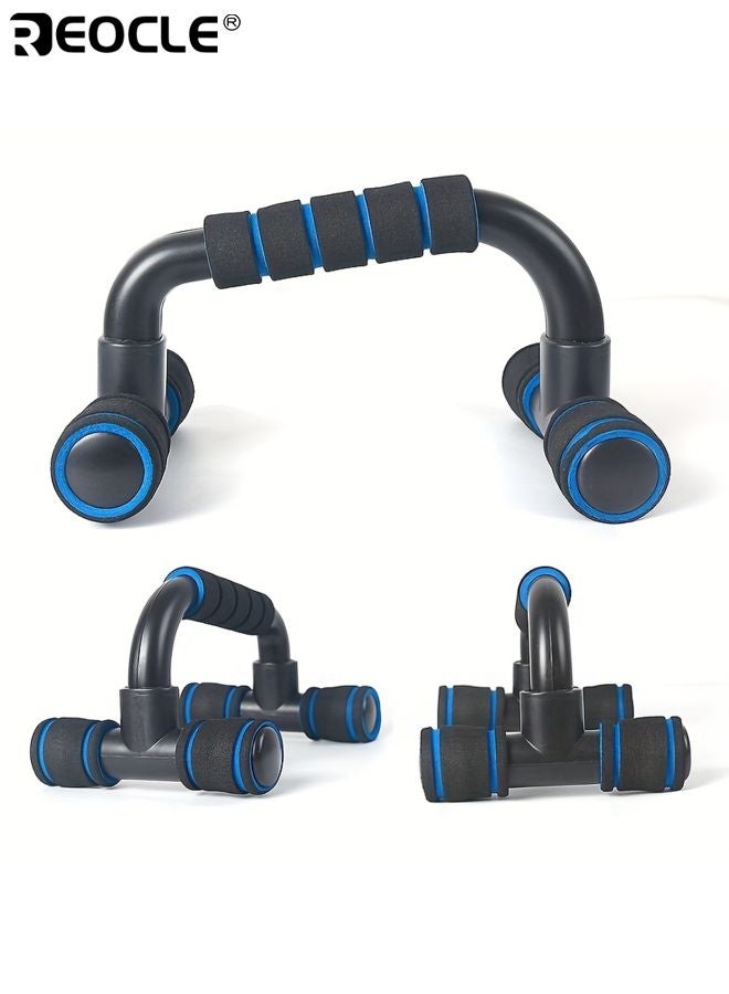 REOCLE 1 Pair Portable Push Up Bars Cushioned Foam Grip Non-Slip Structure Ergonomic Design Strength Training Equipment Suitable for Home Fitness Training - Image 3