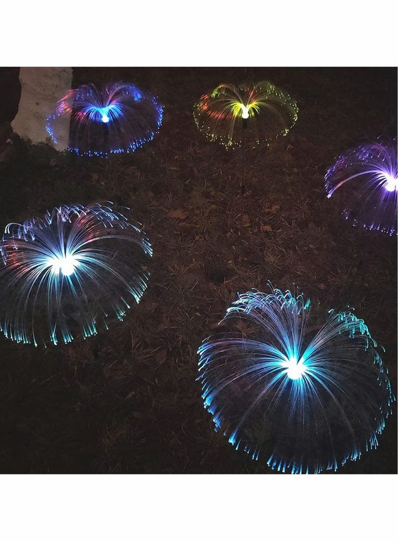 Excefore 5 Pack Solar Garden Lights Outdoor, Color Changing Solar Flowers Garden Lights, Waterproof Outdoor Decorative Solar Jellyfish Light for Yard Patio Garden Pathway Holiday - Image 2