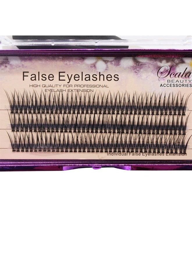 Bodermincer 120pcs 0.10mm Thickness Handmade Fish Tail False Lahses Thick Natural Long Black Individual False Eyelashes Fake Eye Lashes Extensions Makeup Tool (14mm)  - Image 3
