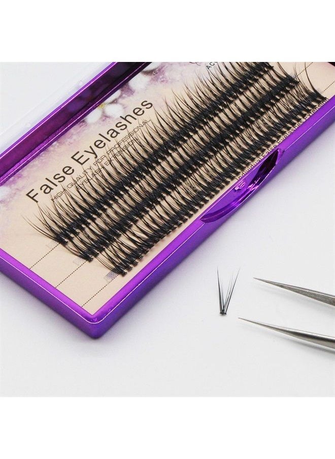 Bodermincer 120pcs 0.10mm Thickness Handmade Fish Tail False Lahses Thick Natural Long Black Individual False Eyelashes Fake Eye Lashes Extensions Makeup Tool (14mm)  - Image 4
