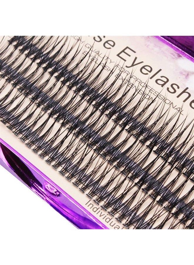 Bodermincer 120pcs 0.10mm Thickness Handmade Fish Tail False Lahses Thick Natural Long Black Individual False Eyelashes Fake Eye Lashes Extensions Makeup Tool (14mm)  - Image 1