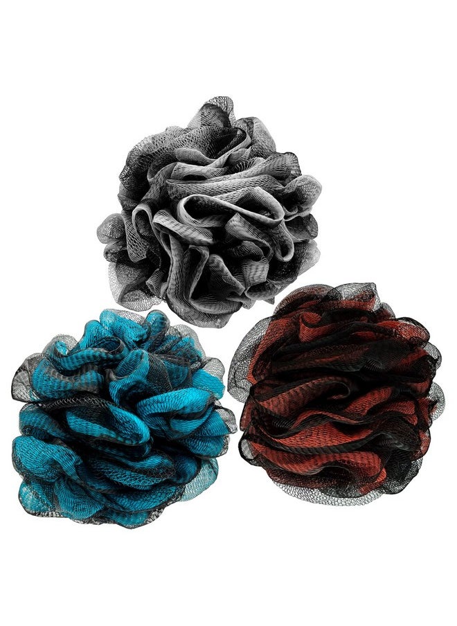 Scartink - Loofah Bath Shower Sponge Body Scrubber 75G Xl Exfoliate Mesh Pouf Shower Bouquet 3 Pack Body Wash For Women And Men - Image 1