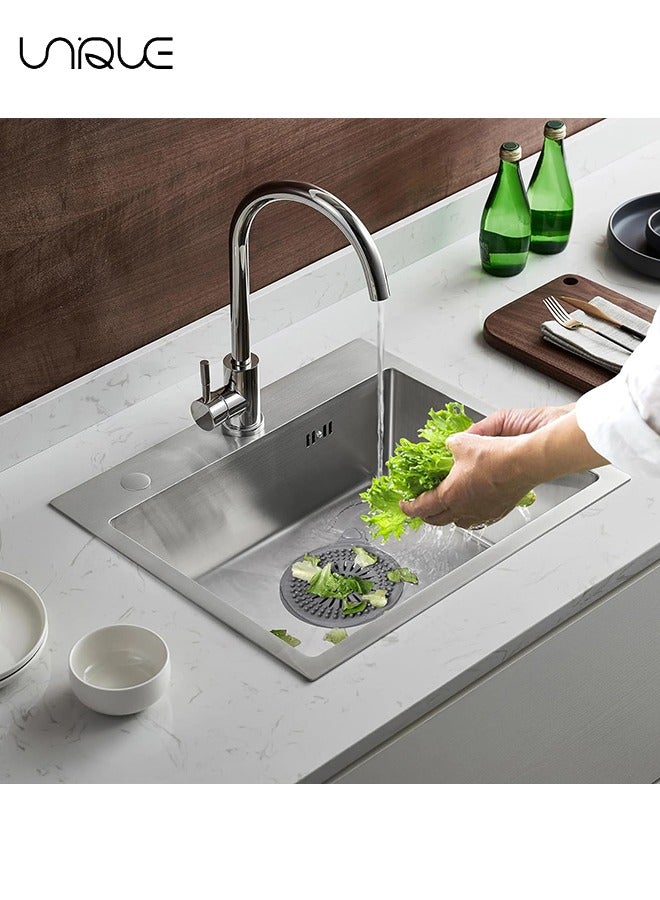 Unique Pack of 5, Hair Drain Catcher Bathtub, Shower, Sink Strainer, Reusable Silicone Hair Catcher Shower Drain, Hair Trap for Shower Drain（4 Suction Cups） - Image 5