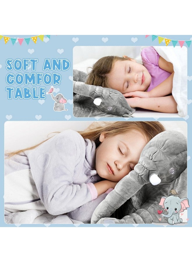 Yulejo Giant Stuffed Elephant Plush Animal Toy Back To School Party Favor Huge Stuffed Elephant Soft Elephant Large Stuffed Animal Doll Gray Elephant Plush For Kids Girlfriend Home Decor(31.5 Inch) - Image 5