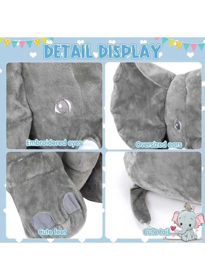 Yulejo Giant Stuffed Elephant Plush Animal Toy Back To School Party Favor Huge Stuffed Elephant Soft Elephant Large Stuffed Animal Doll Gray Elephant Plush For Kids Girlfriend Home Decor(31.5 Inch) - Image 3