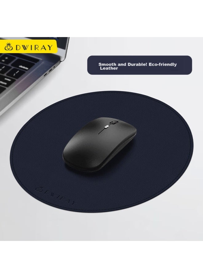 Diyi Workshop Diyigongfang Mouse Pad Small Desk Mat Laptop Pad Office Mat Gaming Mouse Pad Portable Desktop Pad Writing Pad Leather Sched Round - Image 1