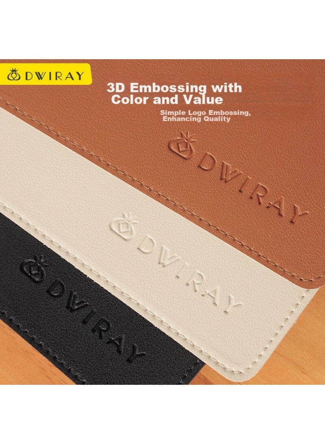 Diyi Workshop Diyigongfang Mouse Pad Small Desk Mat Laptop Pad Office Mat Gaming Mouse Pad Portable Desktop Pad Writing Pad Leather Sched Round - Image 2