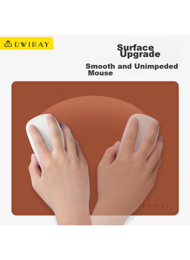 Diyi Workshop Diyigongfang Mouse Pad Small Desk Mat Laptop Pad Office Mat Gaming Mouse Pad Portable Desktop Pad Writing Pad Leather Sched Round - Image 3