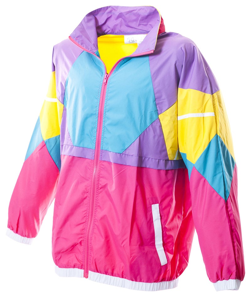 Funny Guy Mugs Like Totally 80s & 90s Retro Neon Windbreaker, Medium - Image 1