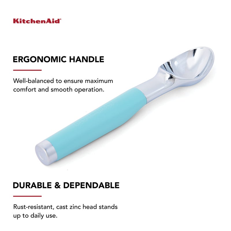 KitchenAid Classic Ice Cream Scoop, 8.6 inches, Aqua Sky - Image 4