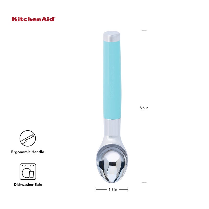 KitchenAid Classic Ice Cream Scoop, 8.6 inches, Aqua Sky - Image 2
