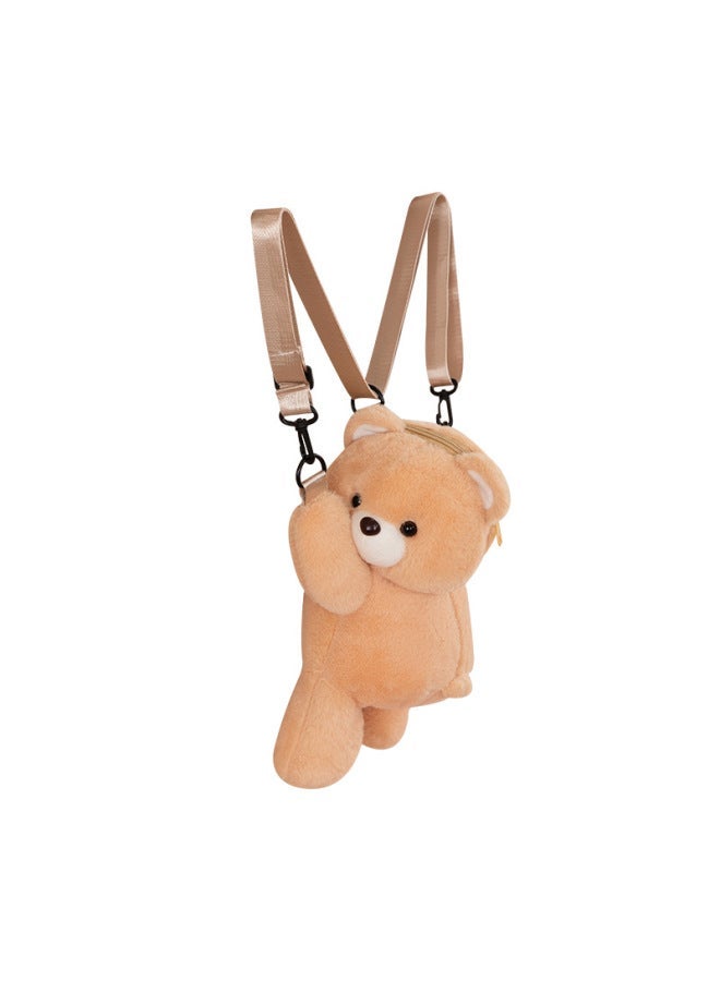 حقيبة دب لطيف محشوة بحجم 30 سم - حقيبة قابلة للارتداء بالكتف أو بشكل مائل، هدية عيد ميلاد للصديقة الحميمة، مفاجأة للأطفال - Image 1