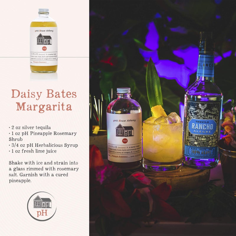 Pink House Alchemy Pineapple Rosemary Shrub - 16 Ounce Handcrafted All-Natural Mixer Acidulated Syrup for Cocktails, Sodas, Waters and Mocktails using Fresh Vinegar, Botanicals and Fruits (PRSH) - Image 5