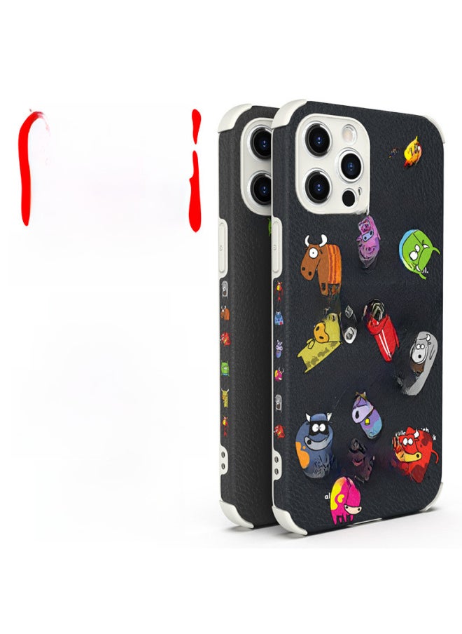 Generic - Applicable To Map Custom Apple's Mobile Phone Case A Batch Of Glass Shell IPhone15/xsmax Protective Cover-Color:Transparent Headphone Cover-Applicable Model:iPhone13 Pro Max - Image 1