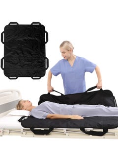 Ru syanl Bed Positioning Pad with Reinforced Handles 120cm x 100cm Lifting Turning Patient Sheet Transfer Blanket for Caregiver Bedridden Elderly  - Image 1