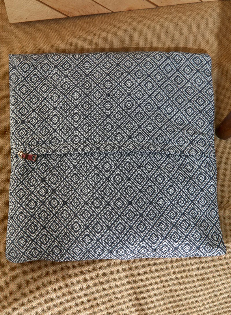 Noire Edit Grey Aztec Print Cushions With Inset 45*45