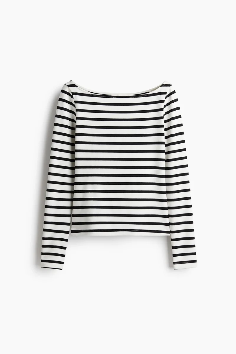 اتش اند ام Boat-neck top