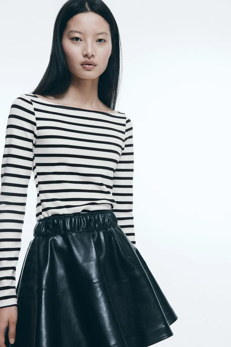 اتش اند ام Boat-neck top