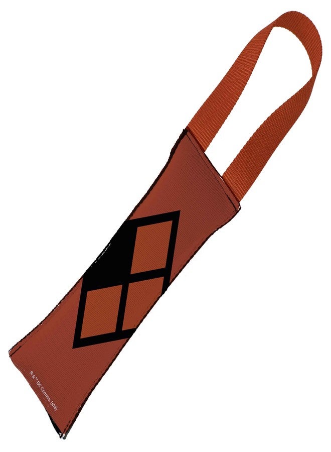 Buckle Down Buckle-Down Dog Tug Toy Harley Quinn Face Diamond Icon Close Up Black Red - Image 2