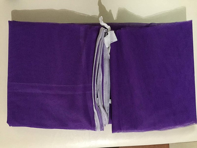 Yeebay Rectangular Shape Soft Mosquito Net (Macchardani) for Single Size Bed | Foldable Lightweight Mosquito Netting Protection for Baby / Adults (4X6.5 FT, Purple) - Image 3
