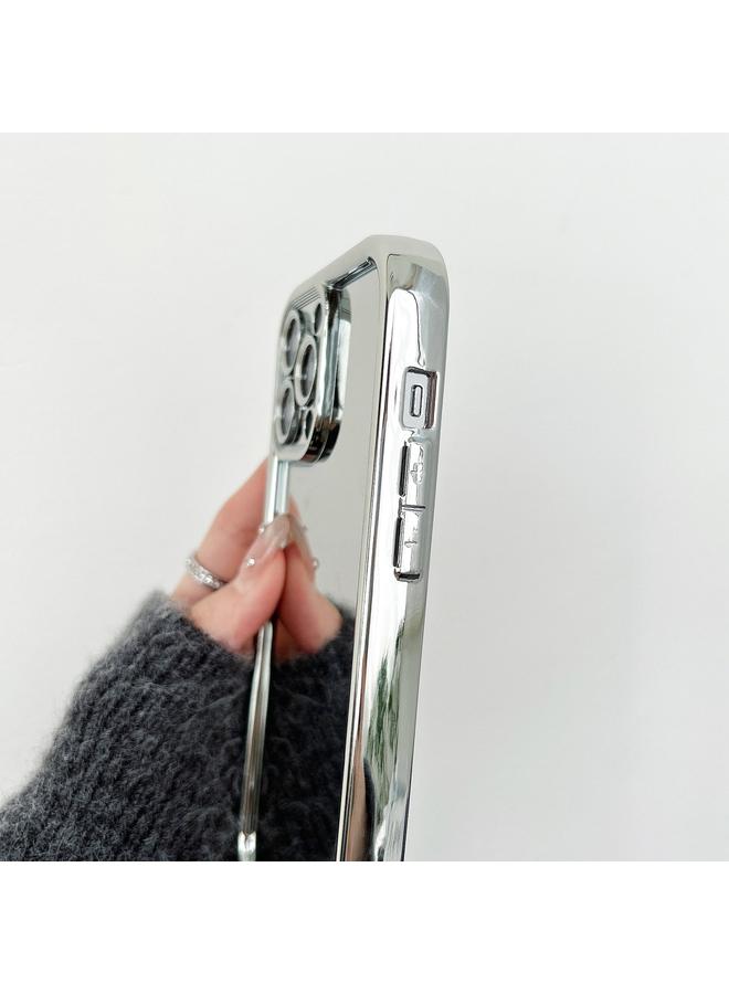 اس-توب جراب لهاتف iPhone 13 مصنوع من مادة TPU ذات حافة مستقيمة ومرآة مطلية بالكهرباء - Image 5