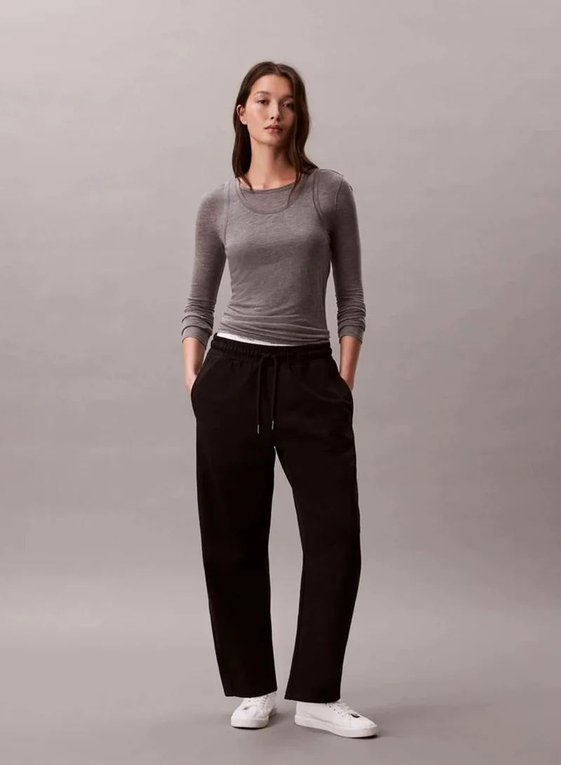 Cotton Terry Barrel Joggers