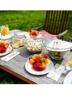 Y&D Clear Premium Plastic Bowls, Hard Salad Bowl Disposable Soup Ice Cream Candy Serving for Wedding Birthday Dessert Party Bowls For Catering, Parties, Buffets, Events 50 Pack  - Image 2