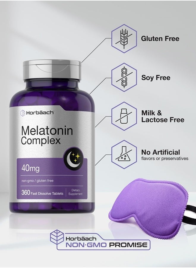 Horbaach Melatonin Complex, 40mg, 360 Fast Dissolve Tablets  - Image 4