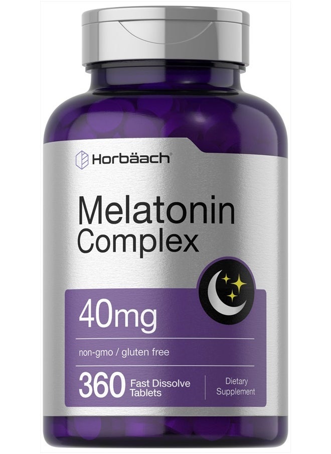 Horbaach Melatonin Complex, 40mg, 360 Fast Dissolve Tablets  - Image 1