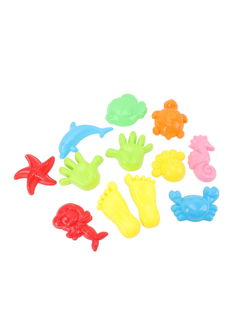 Velaurs 12Pcs Sand Moulds Set Multiple Different Shapes Sand Molding Tools with Storage Bag for Beach Outdoor Play  - Image 2