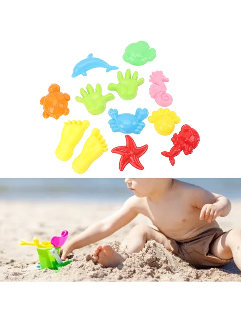 Velaurs 12Pcs Sand Moulds Set Multiple Different Shapes Sand Molding Tools with Storage Bag for Beach Outdoor Play  - Image 3