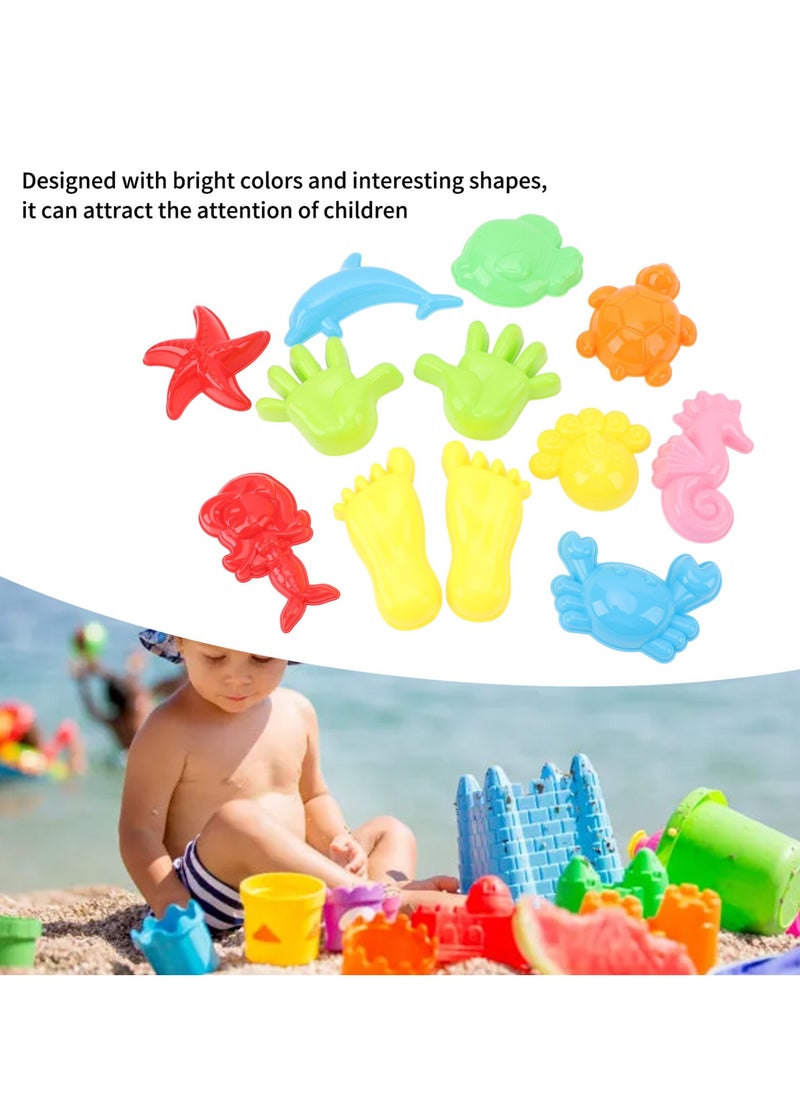 Velaurs 12Pcs Sand Moulds Set Multiple Different Shapes Sand Molding Tools with Storage Bag for Beach Outdoor Play  - Image 4