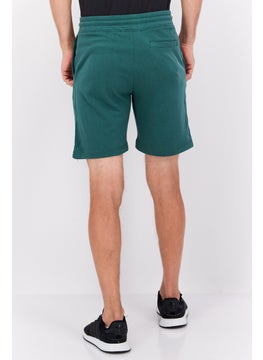 Men Drawstring Embroidered Basic Short, Green