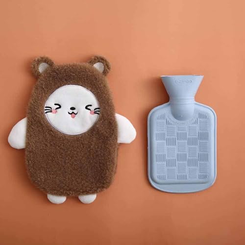 TGOPIT Hot Water Bag with Cute Cartoon Design Soft Cover for Pain Relief, Heating Bag, Heating Pad Hot Water Bottle & Rubber Bottle for Hot Water Bag for Pain Relief- 500 ML (Multi) - Image 1