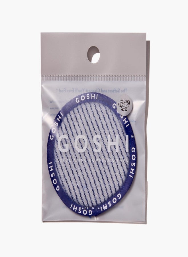 GOSHI Exfoliating Complexion Pads - Reusable, Rapid-Drying, Soft Exfoliating Face Scrubber for All Skin Types - Blue - Made in Japan - Image 1