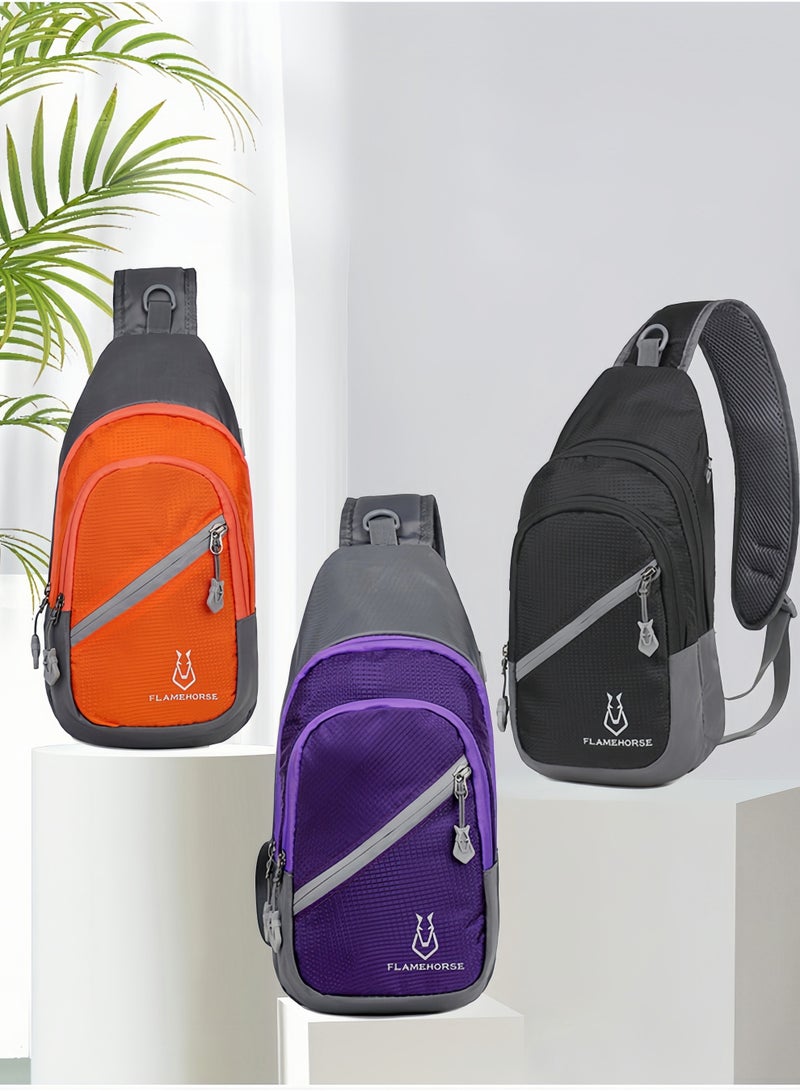 فليم هورس حقيبة صدر خارجية للرجال والنساء، حقيبة ظهر للسفر، خفيفة الوزن ومتعددة الاستخدامات، حقيبة كتف مقاومة للماء ومضيئة - Image 4