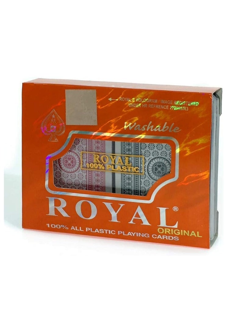 Royal PG005-4 Non- Toxic Washable, All Plastic Playing Cards - Twin Pack - Image 1
