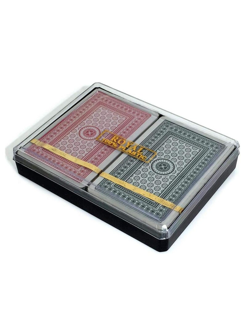 Royal PG005-4 Non- Toxic Washable, All Plastic Playing Cards - Twin Pack - Image 2