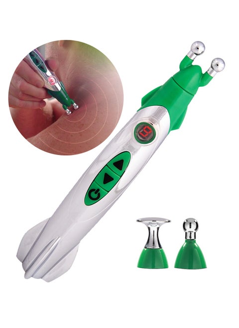 Acupuncture Pen, Battery Powered Energy Massage Pen for Body Care with Dome Type for Surface and Spherical Shape for Quick Relief, Suitable for Cervical Spine