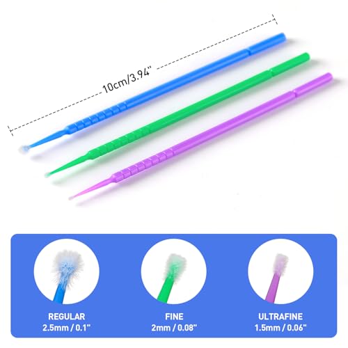 JMU 400pcs Dental Micro Applicators Brushes Fine, Disposable Microswabs - Image 2