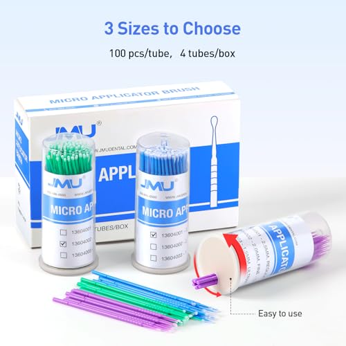 JMU 400pcs Dental Micro Applicators Brushes Fine, Disposable Microswabs - Image 5